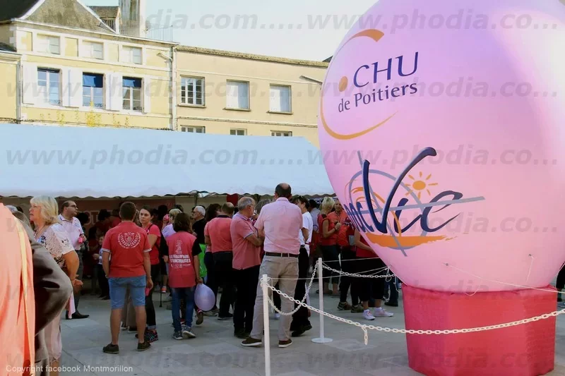 ballon montgolfière sans hélium octobre rose